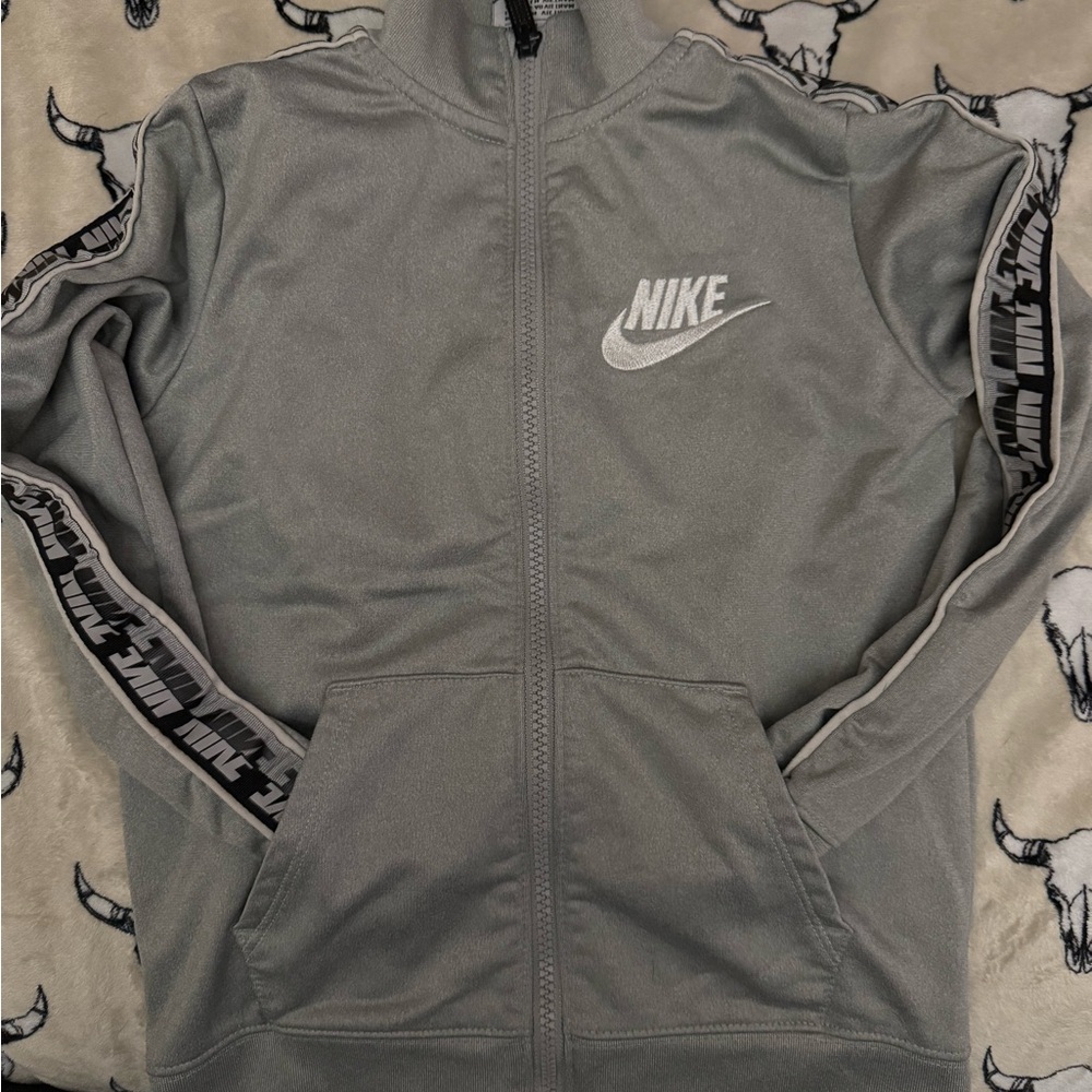 Nike Gray Full-Zip Kids Hoodie